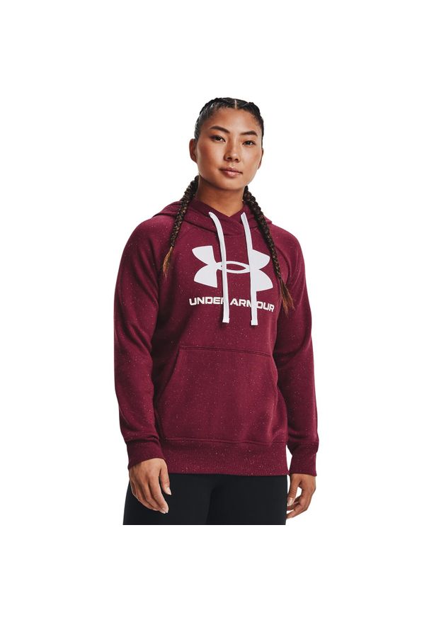 Bluza damska Under Armour Rival Fleece Logo Hoodie. Kolor: brązowy, wielokolorowy, czerwony