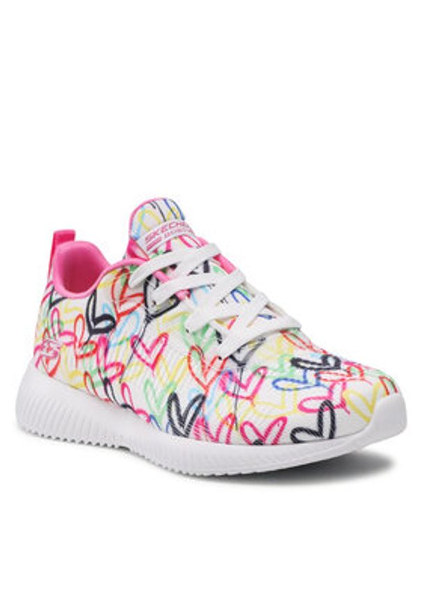 skechers - Skechers Sneakersy Starry Love 117092/WMLT Biały. Kolor: biały. Materiał: materiał