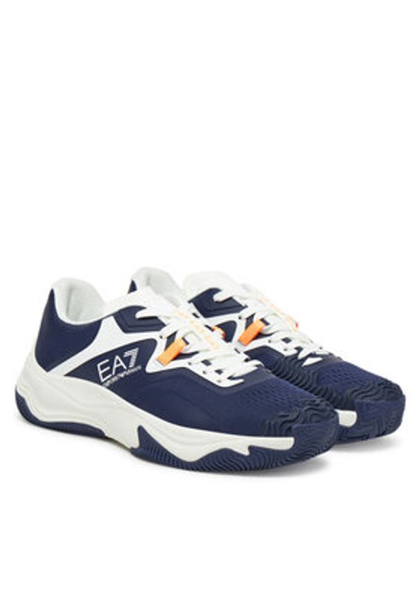 EA7 Emporio Armani Sneakersy X8X248 XK445 U458 Granatowy. Kolor: niebieski. Materiał: materiał