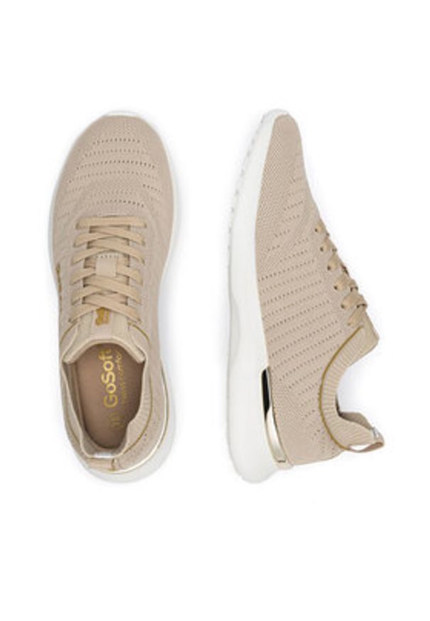 Go Soft Sneakersy WP-12A Beżowy. Kolor: beżowy. Materiał: materiał