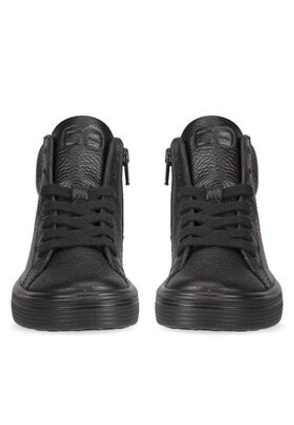 ecco - ECCO Sneakersy Soft 60 K 71382201001 Czarny. Kolor: czarny. Materiał: skóra