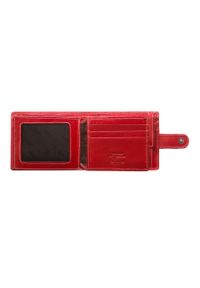 Wittchen - Skórzany portfel średni czerwony. Kolor: czerwony. Materiał: skóra. Wzór: aplikacja #3