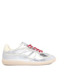 Nokwol Sneakersy August Srebrny. Kolor: srebrny. Materiał: skóra
