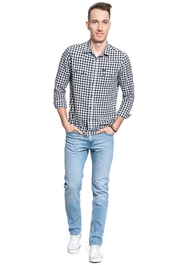 Lee - LEE RIDER MĘSKIE SPODNIE JEANSOWE MID SOHO L701MWKP 112117628