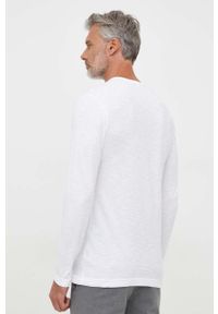 United Colors of Benetton longsleeve bawełniany kolor biały gładki. Kolor: biały. Materiał: bawełna. Długość rękawa: długi rękaw. Długość: krótkie. Wzór: gładki. Styl: klasyczny #3