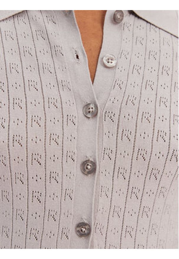 ROTATE Sweter 113785039 Szary Slim Fit. Kolor: szary. Materiał: wiskoza