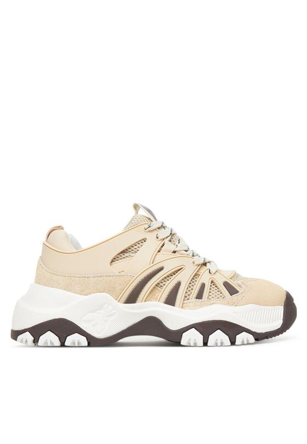 Patrizia Pepe Sneakersy 8Z0043/V005-J4Q8 Beżowy. Kolor: beżowy. Materiał: zamsz, skóra