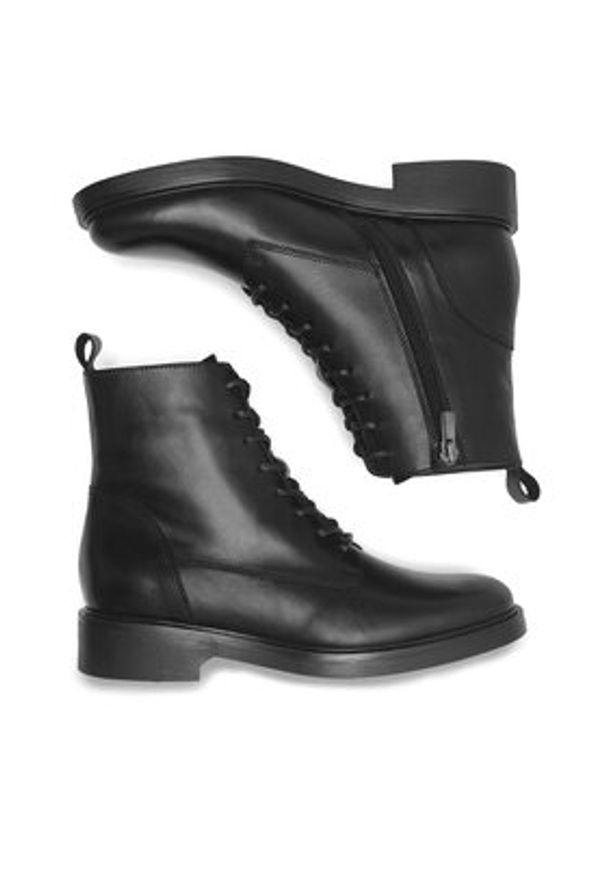 Gino Rossi Botki ANITA-25205PE Czarny. Kolor: czarny. Materiał: skóra