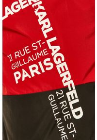 Karl Lagerfeld - Szorty kąpielowe. Kolor: czerwony. Materiał: materiał. Wzór: nadruk #3