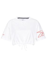 Reebok T-Shirt Myt GI6959 Biały Regular Fit. Kolor: biały. Materiał: bawełna