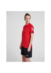 Koszulka tenisowa polo damska Hummel Go Cotton Polo Woman. Typ kołnierza: polo. Kolor: różowy, wielokolorowy, czerwony. Sport: tenis #1