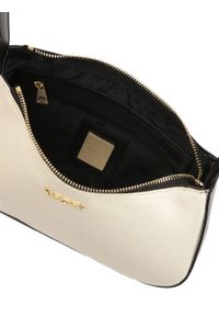 Kazar - Torebka baguette bag z tkaniny i skóry. Kolor: kremowy. Sezon: lato. Materiał: skórzane. Rozmiar: małe. Styl: klasyczny. Rodzaj torebki: do ręki #3