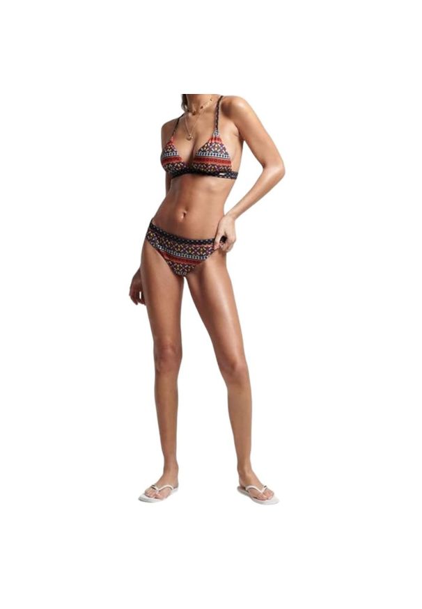 Góra od bikini Superdry Vintage T-Back Tri. Kolor: czerwony. Materiał: lycra, poliester