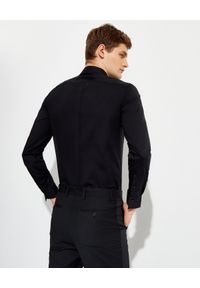 Les Hommes - LES HOMMES - Czarna koszula z suwakiem. Kolor: czarny. Materiał: materiał. Długość rękawa: długi rękaw. Długość: długie. Styl: elegancki #3