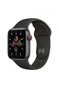 APPLE - Smartwatch Apple Watch SE GPS+Cellular 40mm aluminium, gwiezdna szarość | czarny pasek sport. Rodzaj zegarka: smartwatch. Kolor: czarny. Styl: sportowy #1