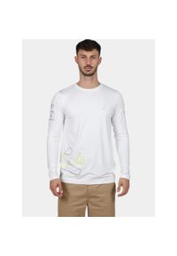 T-shirt męski Nautica Lionel 2 LS. Okazja: na co dzień. Kolor: biały. Materiał: materiał. Długość rękawa: długi rękaw. Styl: casual, sportowy