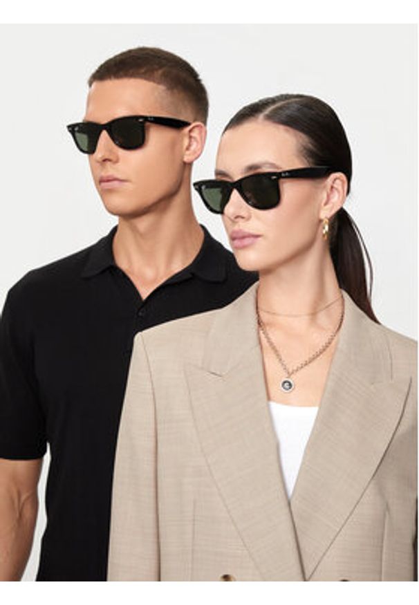 Ray-Ban Okulary przeciwsłoneczne Original Wayfarer Classic 0RB2140 901 Czarny. Kolor: czarny. Materiał: syntetyk