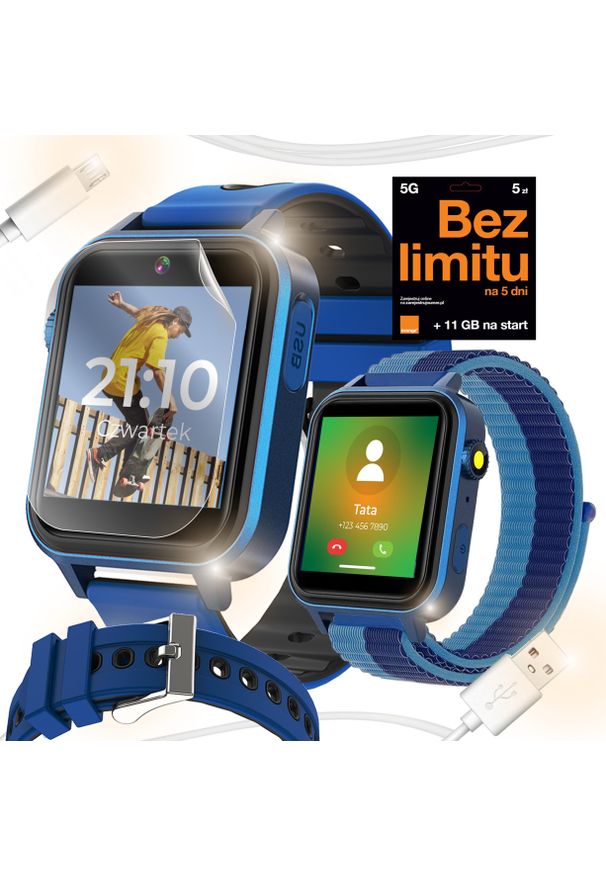 WonderWatch - SMARTWATCH ZEGAREK TELEFON DLA DZIECI ROZMOWY MUZYKA GRY LATARKA KROKOMIERZ. Rodzaj zegarka: smartwatch
