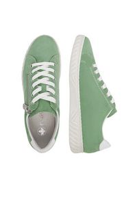 Rieker Sneakersy N0900-52 Zielony. Kolor: zielony. Materiał: zamsz, skóra