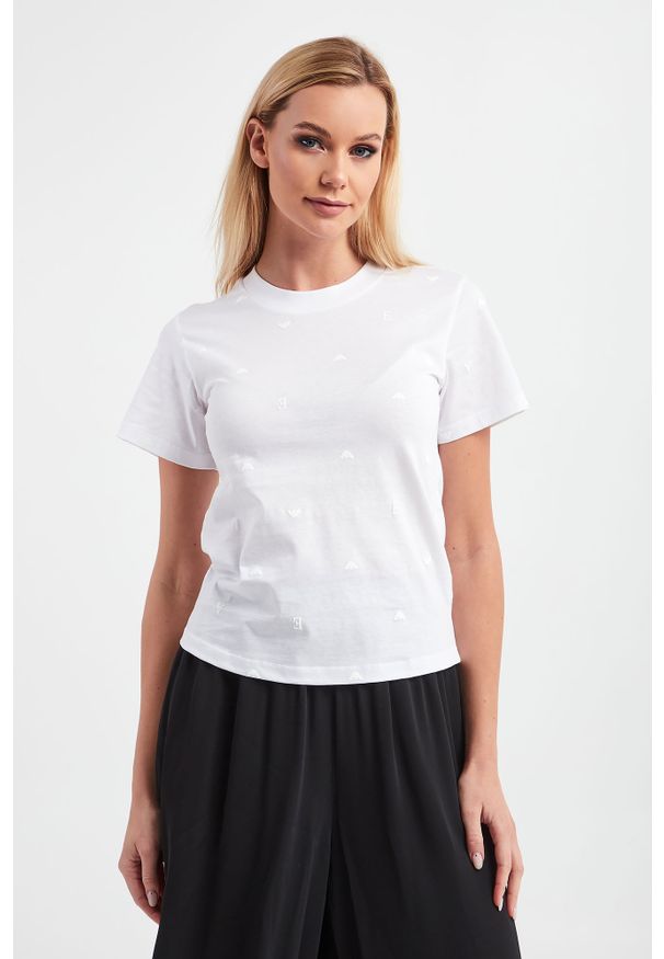 Emporio Armani - T-SHIRT EMPORIO ARMANI. Długość rękawa: krótki rękaw. Długość: krótkie. Wzór: nadruk