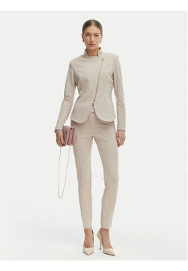 Rinascimento Marynarka CFC0127901003 Beżowy Slim Fit. Kolor: beżowy. Materiał: syntetyk