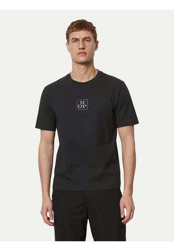 Marc O'Polo T-Shirt 423 2012 51070 Czarny Regular Fit. Typ kołnierza: polo. Kolor: czarny. Materiał: bawełna