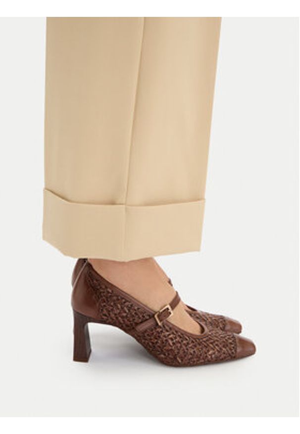 Hispanitas Czółenka RHV264609 C007 Brązowy. Kolor: brązowy. Materiał: materiał