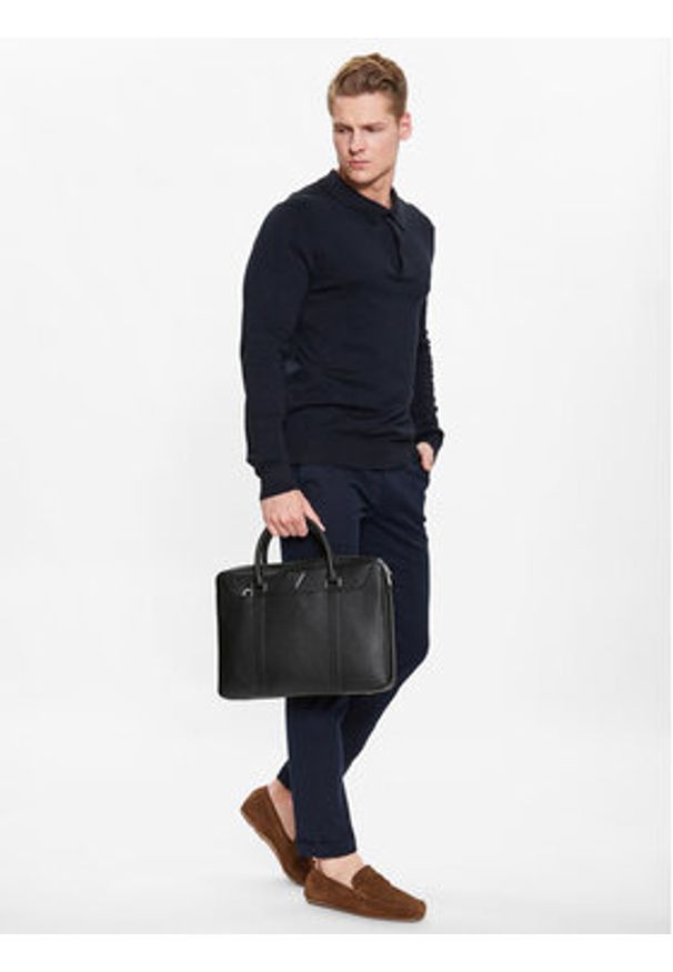 Guess Torba na laptopa Certosa Saffiano Smart HMECSA P3138 Czarny. Kolor: czarny. Materiał: skóra