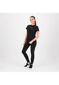 Koszulka z krótkim rękawem damska Puma Gym & Pilates. Kolor: czarny. Materiał: materiał, bawełna. Długość rękawa: krótki rękaw. Długość: krótkie. Sport: joga i pilates