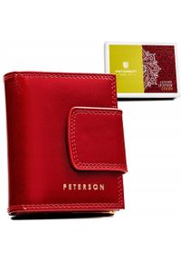 Portfel damski Peterson PTN 42329-SAF czerwony. Kolor: czerwony. Materiał: skóra