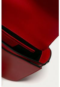 Karl Lagerfeld - Torebka skórzana 205W3182. Kolor: czerwony. Materiał: skórzane #4