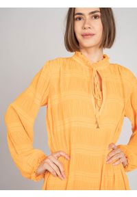 Patrizia Pepe Sukienka | 8A0854/A8R2 | Kobieta | Pomarańczowy. Kolor: pomarańczowy. Materiał: poliester. Długość rękawa: długi rękaw. Wzór: aplikacja. Długość: mini #3