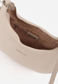 Born2be - Ciemnobeżowa Półokrągła Torebka Bagietka z Dodatkowym Paskiem na Ramię Deinolea. Kolor: beżowy. Styl: casual. Rodzaj torebki: na ramię #2