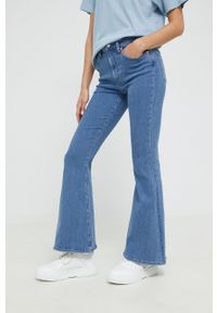 Superdry jeansy damskie high waist. Stan: podwyższony. Kolor: niebieski #4