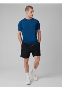 4f - 4F Spodenki treningowe szybkoschnące męskie - czarne L. Kolor: czarny. Materiał: skóra, tkanina. Sport: fitness #1