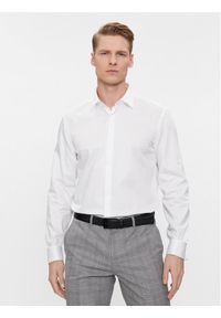 Hugo Koszula Kennew 50508549 Biały Slim Fit. Kolor: biały. Materiał: bawełna