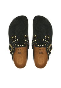 Birkenstock Klapki Boston Rivet 1030491 Czarny. Kolor: czarny. Materiał: skóra, zamsz