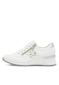 Rieker Sneakersy N4322-80 Biały. Kolor: biały. Materiał: skóra #7