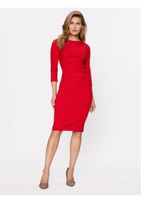 Rinascimento Sukienka codzienna CFC0114859003 Czerwony Regular Fit. Okazja: na co dzień. Kolor: czerwony. Materiał: syntetyk. Typ sukienki: proste. Styl: casual