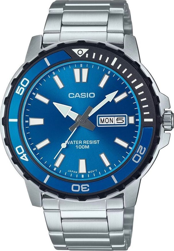 Zegarek Casio Zegarek marki Casio model MTD-125D kolor Szary. Akcesoria męski. Sezon: Cały rok NoSize. Kolor: szary