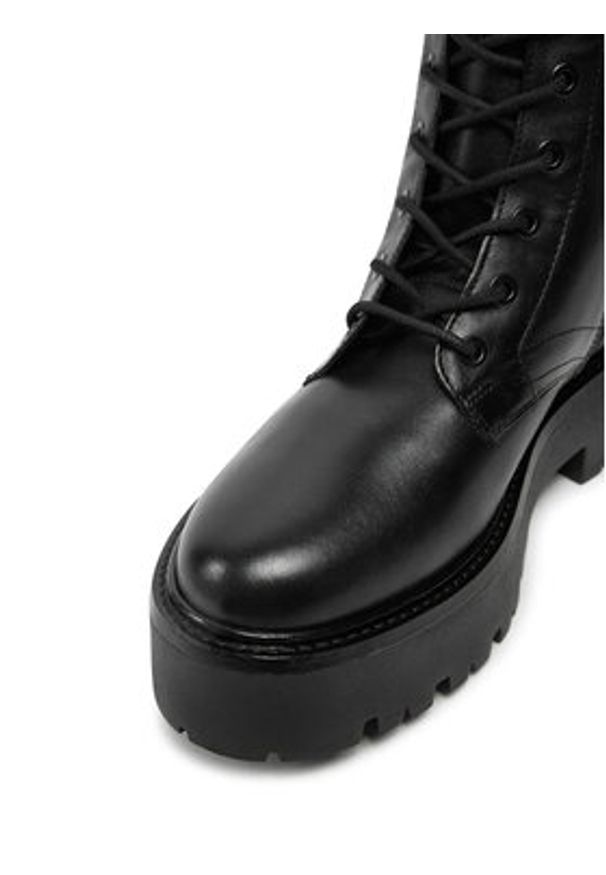Karl Lagerfeld - KARL LAGERFELD Trapery KL43455 Czarny. Kolor: czarny. Materiał: skóra