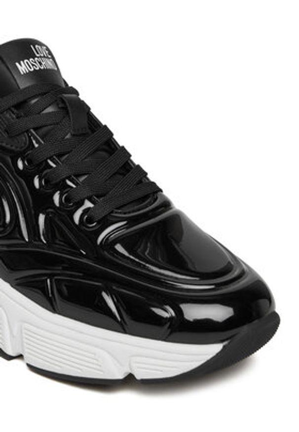 Love Moschino - LOVE MOSCHINO Sneakersy JA15376G0NJT000A Czarny. Kolor: czarny. Materiał: syntetyk