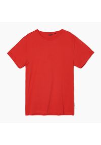 Cropp - Czerwona koszulka basic - Czerwony. Kolor: czerwony