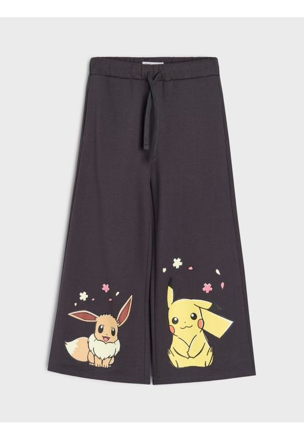 Sinsay - Szerokie spodnie Pokemon - szary. Kolor: szary