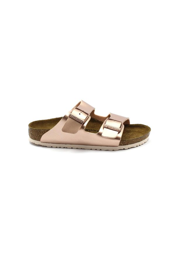 Klapki dla dzieci Birkenstock Arizona. Zapięcie: klamry. Kolor: różowy. Materiał: materiał. Sezon: lato