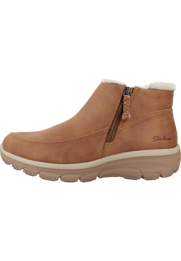 skechers - SKECHERS EASY GOING INTO FALL Brązowy. Kolor: brązowy. Materiał: syntetyk, tkanina. Styl: sportowy