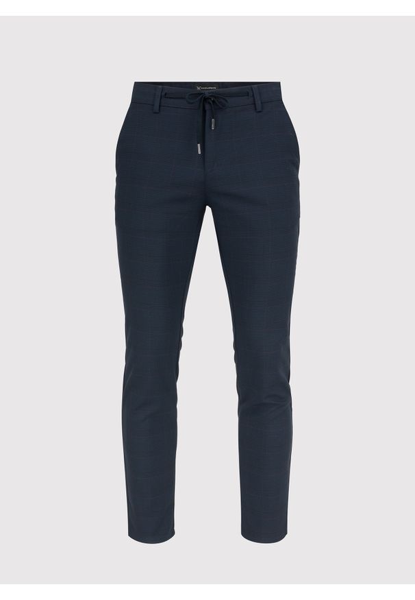 Pako Lorente - PAKO LORENTE – Męskie spodnie w kolorze granatowym w kratę. Kolor: niebieski