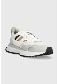 BOSS sneakersy Jonah kolor biały 50481016. Nosek buta: okrągły. Zapięcie: sznurówki. Kolor: biały. Materiał: guma. Obcas: na platformie #3