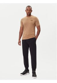 EA7 Emporio Armani T-Shirt 8NPT25 PJVPZ U6171 Beżowy Regular Fit. Kolor: beżowy. Materiał: bawełna #4