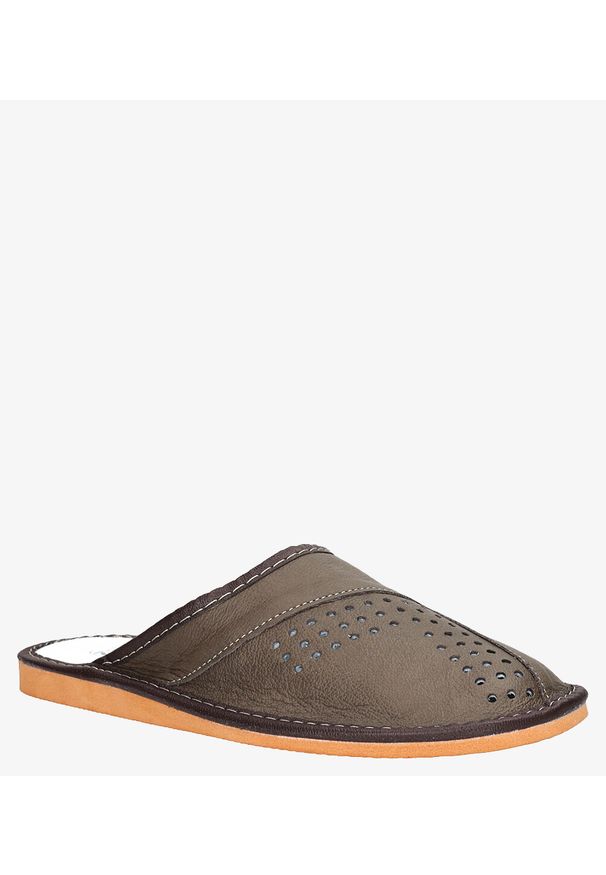 Casu - Khaki kapcie casu m-k-15. Kolor: zielony